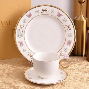 Luxury Hand Painting Cup and Saucer Embossed <b>Tea</b> Cup and SaucerReal Gold <b>Tea</b> Cups <b>Set</b> - Product Image 1