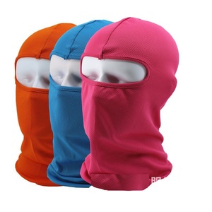 Logotipo personalizado un agujero motocicleta ciclismo casco a prueba de viento transpirable Color sólido Malla tela pasamontañas capucha máscara - Product Image 3