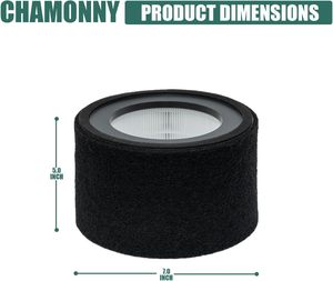 Filtres à <span class=keywords><strong>air</strong></span> portables 3-en-1 H13 True <span class=keywords><strong>HEPA</strong></span> au charbon actif, remplacement <span class=keywords><strong>pour</strong></span> <span class=keywords><strong>purificateur</strong></span> <span class=keywords><strong>d</strong></span>'<span class=keywords><strong>air</strong></span> Crane EE-5068 Etery JT-8115M - Product Image 4