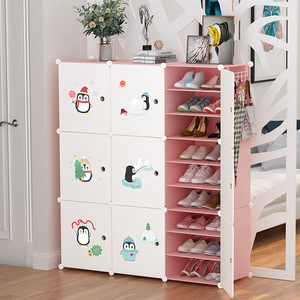 <b>Shoe</b> <b>Rack</b> Plastic Multi Layer Dustproof <b>Storage</b> Cabinet For Home Dormitory Doorway Contemporary Design - Product Image 4