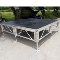 Scène mobile en aluminium assemblée pour événements, mariages et concerts