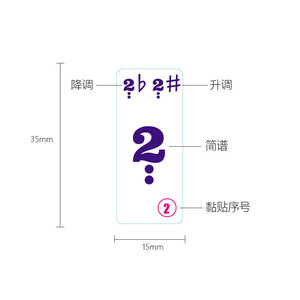 Piano Keyboard Sticker 61 <b>Keys</b> Transparent Note <b>Labels</b> With Simplified Notation For Electronic Piano And Roll-Up Piano - Product Image 1