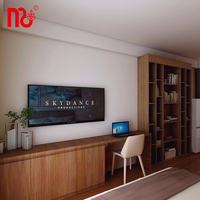 Meubles de chambre d'hôtel intelligents de haute qualité fabriqués en Chine, panneaux en bois modernes, écologiques et durables pour appartements et villas 3 à 5 étoiles