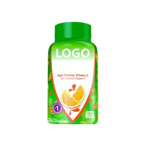 ビタミンCグミオレンジ風味ボトルあたり150グミ天然および有機食品は必要な健康サポートを提供します