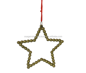 NEW METAL LATEST DESIGN 2 WIRE CHRISTMAS HANGING STAR ORNAMENT HOT SELLING CHRISTMAS <b>TREE</b> DECORATION ORNAMENT STAR - Product Image 2