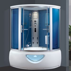 Elektrische Moderne Eck-Badewanne Saunakabine Gerahmtes Gehärtetes Glas Massage-Dampfduschkabine Umweltfreundliches Design Einfache Installation - Product Image 2