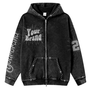 Conjunto Deportivo Unisex de Moda Urbana con Sudadera con Cremallera Completa y Pantalones, Estampado Digital, Poliéster Negro, Ropa de Otoño para Hombre - Product Image 2