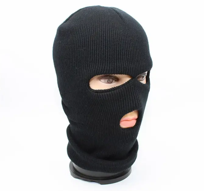 Groothandel Acryl Unisex Blank Effen Stofdicht Hoed Winter 3 Gat Balaclava Ski Mask Voor Verkoop