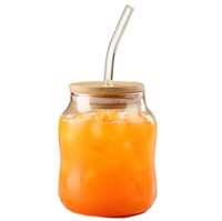 Verres à boisson écologiques gobelet en verre réutilisable à sublimation avec poignée couvercles en bambou et paille en verre
