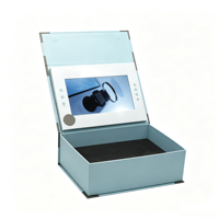 Boîte de brochure vidéo numérique entièrement personnalisable pour cadeaux de Noël, écran LCD 10,1 pouces