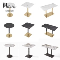Tables à manger rectangulaires modernes, tables en gros à prix abordable, mobilier pour café, pizzeria, bistrot, restaurant de restauration rapide, table en marbre