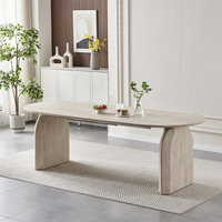 Meubles de restaurant de haute qualité, ensemble de table à manger, meubles de maison, ensemble de table à manger en bois, table ovale extensible en MDF
