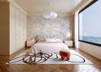 Mural Seni Garis Hewan Safari Kamar Anak Kustom Dekorasi Dinding Satwa Liar Monokrom Kertas Dekorasi Kamar Tidur Anak Rendering Warna Tinggi
