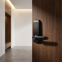Serrure Intelligente Électronique Numérique à Poignée, Vente en Gros Usine, Verrou Intelligent Intérieur à Empreinte Digitale et Mot de Passe pour Hôtels et Bureaux