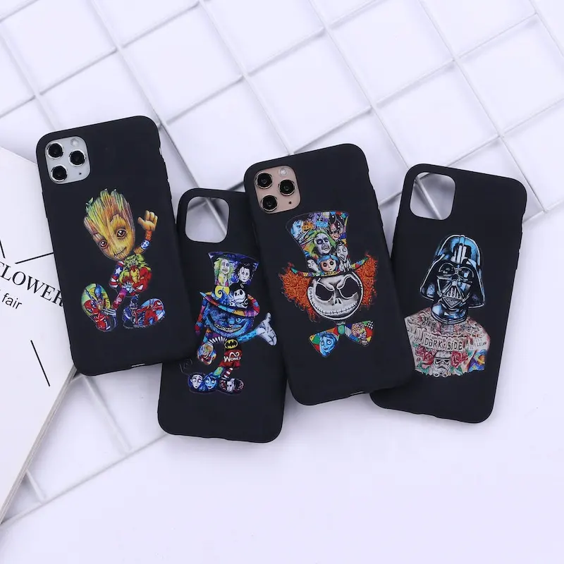 Cartoon anime shock proof soft TPU phone case for iPhone 11 12promax anti-fall cute anime phone case