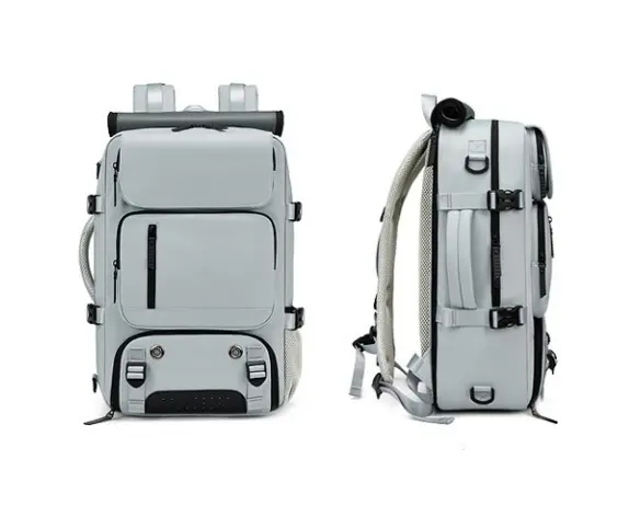 Mochila esportiva de nylon leve de grande capacidade bagagem multifuncional com USB e recursos à prova d'água portátil
