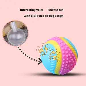 Fabrika sığır lezzet dayanıklı kauçuk köpek çiğnemek top agresif chechepet diş temizleme oyuncak Bite dayanıklı interaktif oyuncak - Product Image 3