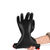 Ventes du fabricant Gants de sécurité haute tension Classe 2 Gants de protection électriques isolants en caoutchouc