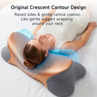 Oreiller cervical ergonomique pour dormeurs latéraux, pour soulager la douleur et soutenir le cou, avec housse amovible et lavable