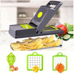 Nouveauté : Hachoir multifonctionnel 15 en 1, éplucheur d'oignons et de pommes de terre, trancheuse de fruits et légumes pour la cuisine - Product Image 2