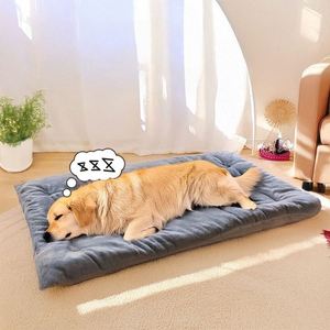 Modern Rectangle Solid Fashion Plush Thickened Dog Beds Comfortable Soft Eco-Friendly Large Cartoon Pet Sleeping Mats - Product Image 2
