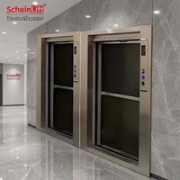 Monte-charge de cuisine commerciale ScheinLift DW-200, capacité 200 kg, vitesse 1,0 m/s, traction AC VVVF, 2 à 10 étages, acier inoxydable, design moderne