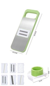 Stainless Steel Kitchen Slicer Manual <b>Vegetable</b> Slicer Grater With Hand Protector Pp Plastic for Food Preparation - Product Image 6