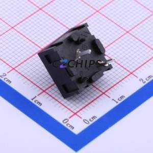 320.02E11BLK Push Button Switch Through hole Component (THT) Switch Square Button Through Hole 25mA 50V - Product Image 2
