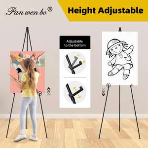 Chevalet d'artiste pliable et réglable en métal, support trépied pour toile, panneaux de mariage et affiches - Product Image 6