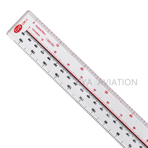 Escala central Leer respectivamente Kilómetros de 0 a 300km Regla de medición para minutos, segundos, metros, millas CYA - Product Image 2