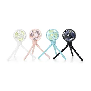 Portable Mini Stroller Fan Rechargeable Mute Handheld Personal USB Fan Car Seat Small Fan for Desk Stroller Car Rides