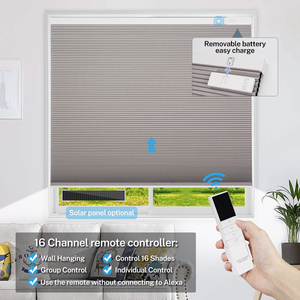 Stores roulants motorisés sans perçage fabriqués sur mesure Stores électriques intelligents en nid d'abeille Stores cellulaires occultants minimalistes pour hôtels - Product Image 2