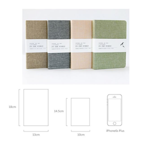 Wholesale Low MOQ Canvas Hardcover Custom Diary <b>Mini</b> Pocket Notebook Manufacturers - Product Image 2