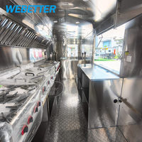WEBETTER Camion de restauration mobile, cuisine, café, chariots à pizza, glaces, remorque, food truck avec cuisine complète, États-Unis