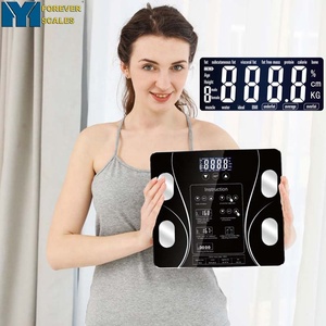 Timbangan Badan Elektronik Pribadi Kaca Temper Hitam Berkualitas Tinggi untuk Kamar Mandi - Product Image 2