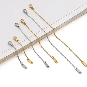 Morsetto per aragosta in acciaio inossidabile appiattito O-catena pezzo di estensione catena accessori fai da te