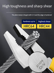 Pince étau à bec effilé 6 "et 8" de qualité industrielle polyvalente avec nez oblique en acier allié au chrome-vanadium personnalisable OEM - Product Image 5