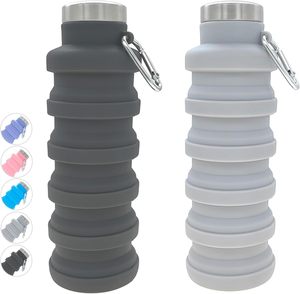 Eco-Friendly Foldable BPA Free 510ml Collapsible Silicone Tumbler Screw-On Lid Unisex Contemporary Customizable Color Camping - Product Image 1