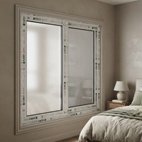 Fenêtres coulissantes simples en PVC/UPVC blanc, double vitrage Low-E, les plus vendues