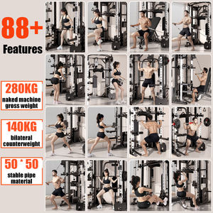 Stazione Multifunzionale per Allenamento di Forza, Attrezzo Fitness Unisex Tutto-in-Uno per Palestra Domestica - Product Image 4