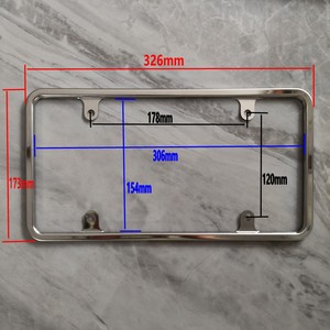 Marco de placa de matrícula universal de personalización de placa de matrícula popular, marco de placa de matrícula de acero inoxidable de especificación de EE. UU. - Product Image 3