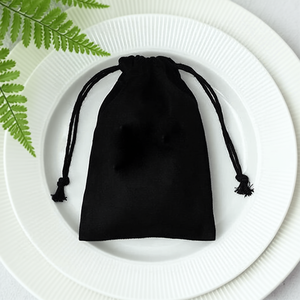 Sacchetto nero con coulisse per gioielli, per conservazione e contenimento di pezzi di valore, modello D0100X3RAH2 - Product Image 2