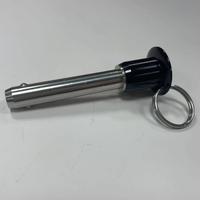 Manufacturer Custom CNC Machined Ball Lock Pins Red Anodized Shoulder Aluminum Quick Release Pin