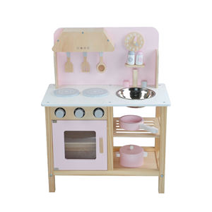 Simulation personnalisée éducatifs pour enfants gros bébé rose jeu de simulation cuisine kitchenette jouets de cuisine en bois - Product Image 1