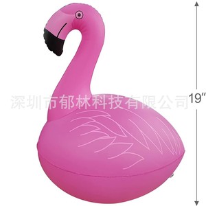 Flamant rose gonflable à énergie solaire avec lumière LED, étanche IP68, rechargeable, décoration de piscine - Product Image 4