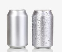 Conception personnalisée, qualité alimentaire, 330 ml, 500 ml, boîte de conserve en métal ronde pour bière, boissons gazeuses, boissons non alcoolisées, vide, imprimée, recyclable, en aluminium avec couvercle