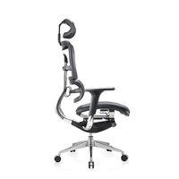 Chaise ergonomique de bureau en maille noire, support arrière en alliage d'aluminium, haut de gamme, offre spéciale