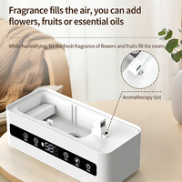 Purificateur d'air ultrasonique à vapeur électrique transparent en plastique de grande capacité 5L pour bébé, diffuseur d'huiles essentielles, humidificateur avec aromathérapie
