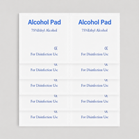 Lingettes à l'alcool éthylique à 75 %, usage unique, stériles, emballées individuellement pour les soins personnels, 3x6 cm, 100 pièces