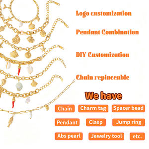 JIAYE - Cuentas espaciadoras de metal texturizado de acero inoxidable chapadas en oro personalizadas, accesorios para la fabricación de joyas y collares DIY - Product Image 6